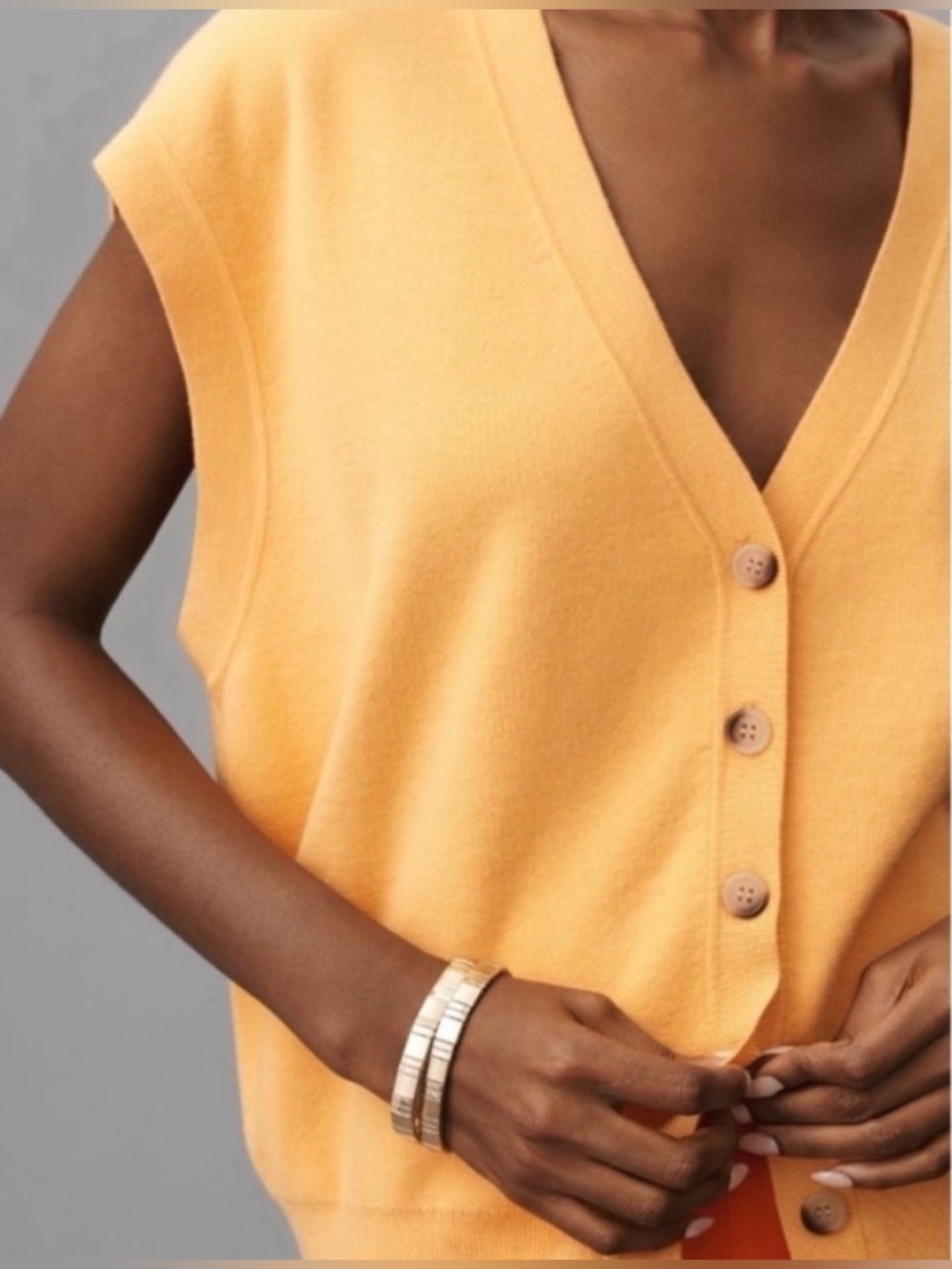 Maeve Slouchy Cardigan Sweater Vest - Picture 3 of 6